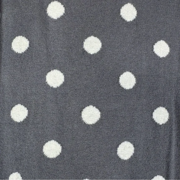 ANTHROPOLOGIE / BARASCHI Gray & White Polk Dot Strapy Knit Tank - Sz M - Picture 10 of 11